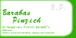 barabas pinzich business card